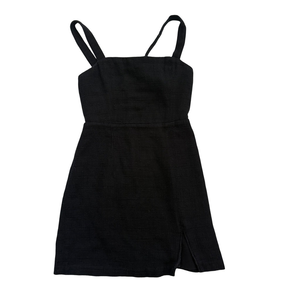 Abercrombie & Fitch Black Tweed Mini Dress XS Quiet Luxury Preppy Academia